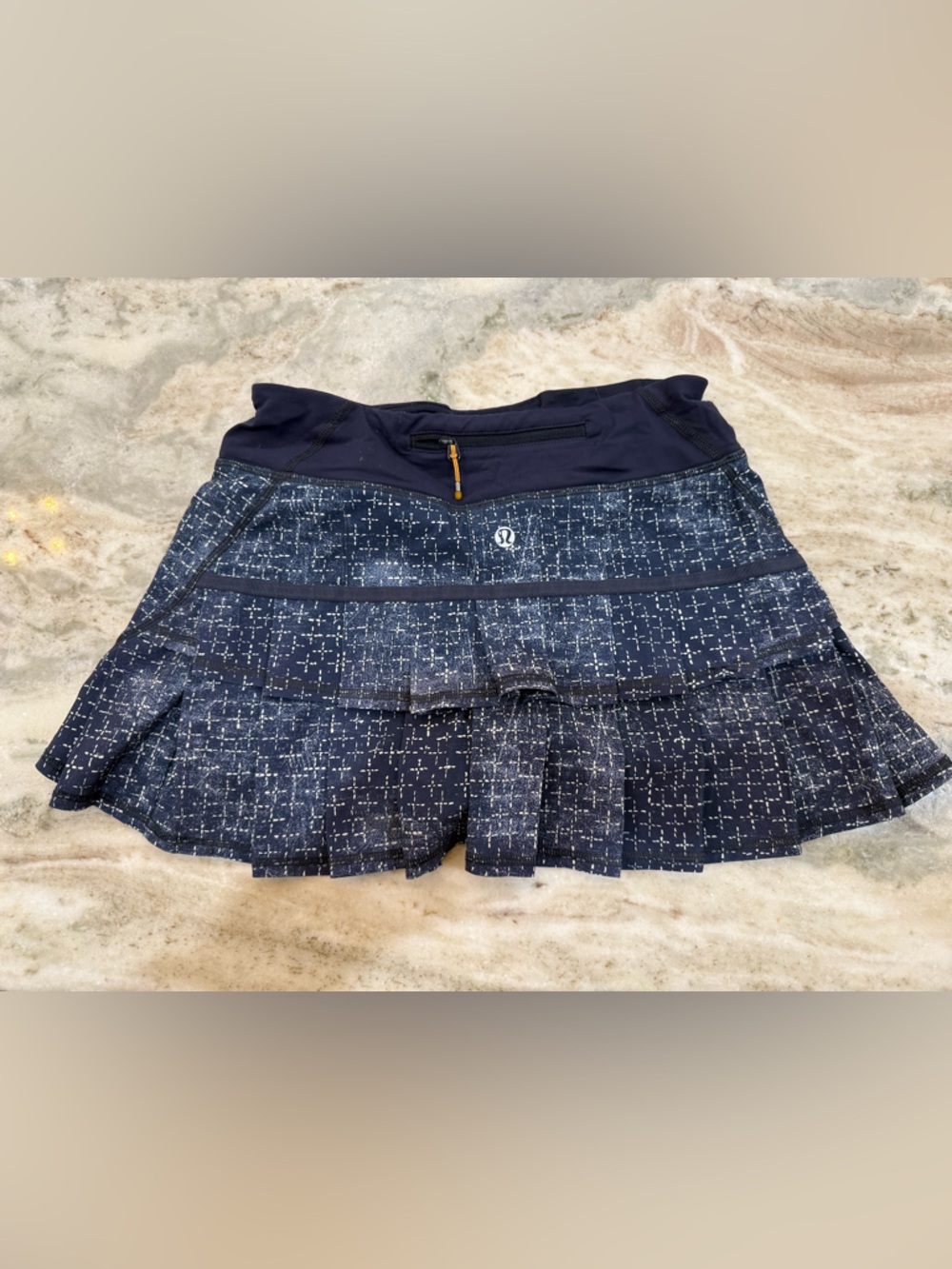 lululemon athletica Navy Printed Pleated Athletic Skirt
